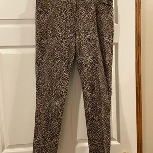WHBM slim ankle pants in fun animal print